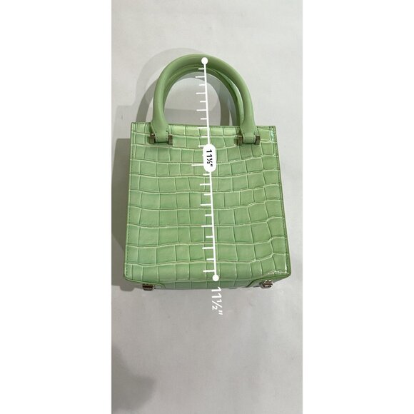 Stolen Girlfriends Club Tour Buddy Acid Croc Mini Cross Body Tote Bag in Lime - Picture 4 of 7
